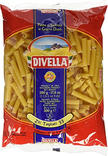 10x Divella Ziti Tagliati N. 33 Hartweizengrieß Pasta Italienische Nudeln 500g Packung + Italian Gourmet Polpa di Pomodoro 400g Dose von Italian Gourmet E.R.