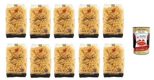 10x Riccioli No. 41 Neapolitanische Hartweizengrieß Packung mit 500g Pasta IGP + Italian Gourmet polpa 400g von Italian Gourmet E.R.