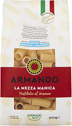 10x Il Grano Di Armando La mezza manica Italienischer Weizen Bronze gezeichnet 100% Italienische Pasta 500g von Italian Gourmet E.R.