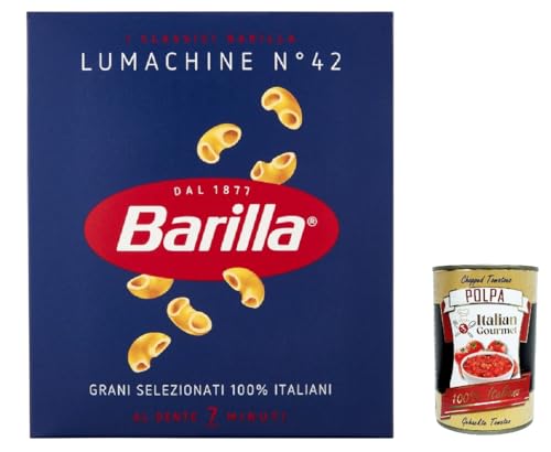 10x Pasta Barilla Lumachine nr. 42, 100% italienisch Nudeln 500 g pack + Italian Gourmet polpa 400g von Italian Gourmet E.R.