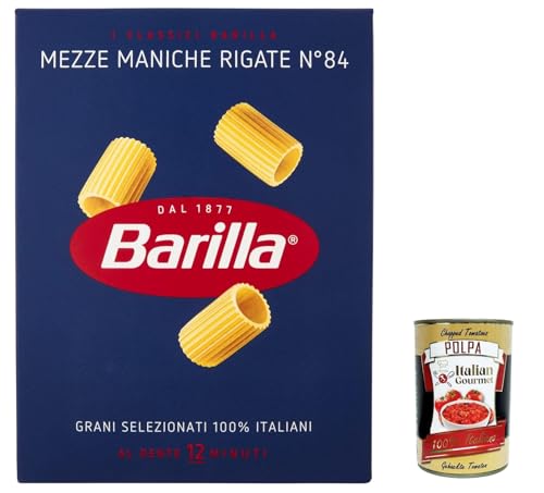 10x Pasta Mezze Maniche Rigate nr. 84, 100% italienisch Nudeln 500 g pack + Italian Gourmet polpa 400g von Italian Gourmet E.R.