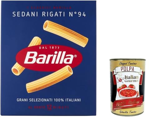 10x Pasta Barilla Sedani rigati Nr. 94, 100% italienisch Nudeln 500 g pack + Italian Gourmet polpa 400g von Italian Gourmet E.R.