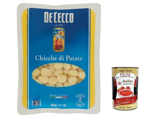 10x Pasta De Cecco 100% Italienisch Chicche di patate Nudeln 500g Kartoffelpaste + Italian Gourmet polpa 400g von Italian Gourmet E.R.