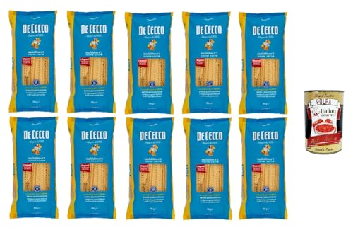 10x Pasta De Cecco 100% Italienisch Mafaldine n. 2 Nudeln 500g + Italian Gourmet Polpa 400g von Italian Gourmet E.R.