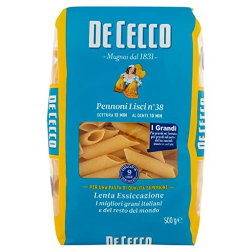 10x Pasta De Cecco 100% Italienisch Pennoni Lisci N°38 Nudeln 500g + Italian Gourmet Polpa 400g von Italian Gourmet E.R.