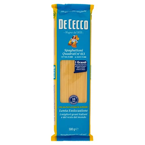 10x Pasta De Cecco 100% Italienisch Spaghettoni Quadrati N°413 Nudeln 500g + Italian Gourmet Polpa 400g von Italian Gourmet E.R.