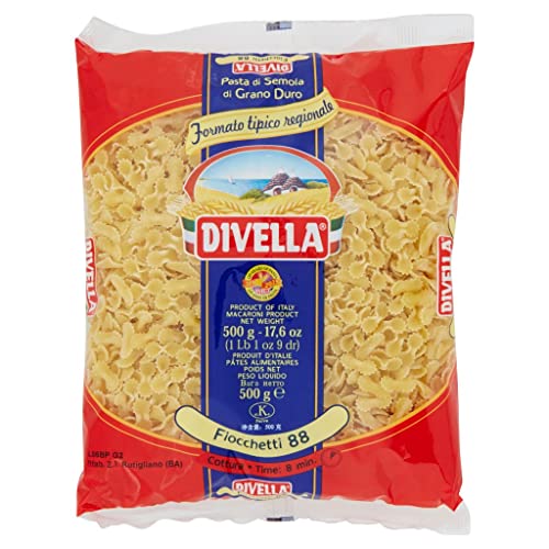 10x Pasta Divella 100% Italienisch N° 88 Fiocchetti 500 gr von Italian Gourmet E.R.