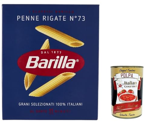 10x Pasta Penne rigate Nr. 73, 100% italienisch Nudeln 500 g pack + Italian Gourmet polpa 400g von Italian Gourmet E.R.