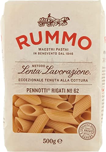 10x Rummo Pennoni rigati N. 62 Hartweizengrieß Pasta Italienische Nudeln 500g Packung + Italian Gourmet Polpa di Pomodoro 400g Dose von Italian Gourmet E.R.