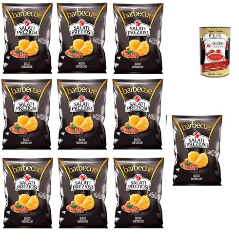 10x Salati Preziosi Chips mit Barbecue-Geschmack 170gr + Italian Gourmet polpa 400g von Italian Gourmet E.R.