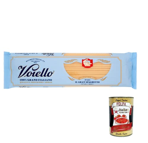 10x Voiello Pasta Il Gran Spaghetto Nudeln 100 % italienische N105, 500g + Italian Gourmet Polpa 400g von Italian Gourmet E.R.