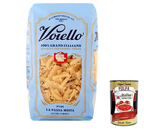 10x Voiello Pasta La Pasta Mista Nudeln 100 % italienische N 126 500g + Italian Gourmet Polpa 400g von Italian Gourmet E.R.