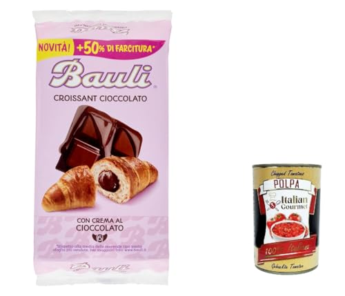 12x Bauli Cornetti Cioccolato Croissant Schokolade brioche kuchen Chocolate (6 x 50g) 300g + Italian Gourmet polpa 400g von Italian Gourmet E.R.