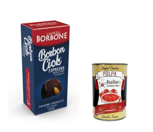 12x Caffe' Borbone BorbonCiok Pralinen gefüllt mit Borbone Kaffee und feine belgische Schokolade 3st + Italian Gourmet polpa 400g von Italian Gourmet E.R.