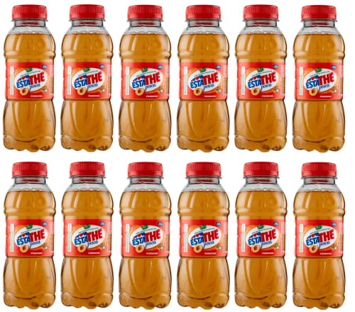 12x Ferrero ESTATHE Eistee Pfirsich The' Pesca Einweg-PET-Flasche 330ml Tea The Erfrischungsgetränk von Italian Gourmet E.R.