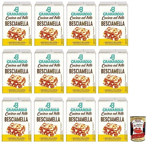 12x Granarolo Besciamella,UHT-Béchamel Sahne zum Kochen,Langanhaltende,Weich und Ohne Klümpchen,200ml + Italian Gourmet Polpa di Pomodoro 400g Dose von Italian Gourmet E.R.