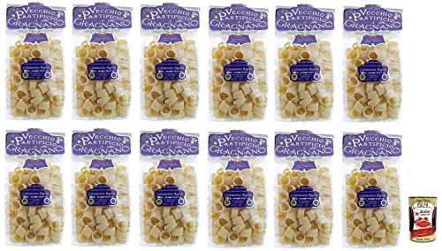 12x Il Vecchio Pastificio di Gragnano Pasta Calamarata Rigata,Gragnano IGP-Nudeln aus Hartweizengrieß von höchster Qualität 500g + Italian Gourmet Polpa di Pomodoro 400g Dose von Italian Gourmet E.R.