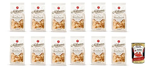 12x La Molisana Calamarata Pasta Lenta Lavorazione Teigwaren aus Hartweizengrieß Bronze-Zeichnung 500g + 1x Italian Gourmet Polpa von Italian Gourmet E.R.