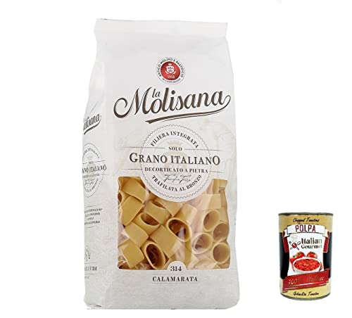 12x La Molisana Calaramata N. 314 Pasta Lenta Lavorazione Teigwaren aus Hartweizengrieß Bronze-Zeichnung 500g + Italian Gourmet Polpa 400g von Italian Gourmet E.R.