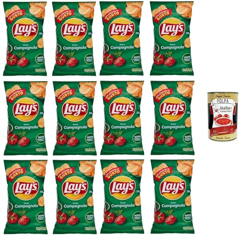 12x Lay's Campagnola Chips Patatine Kartoffelchips gesalzen 133g Kartoffel chips + Italian Gourmet Polpa 400g von Italian Gourmet E.R.