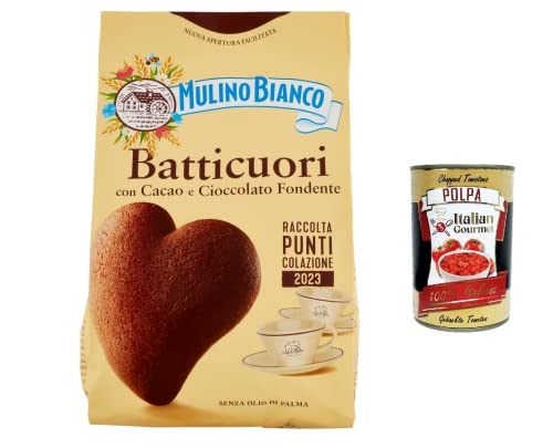 12x Mulino Bianco Batticuori Cocoa Shortbread Kekse mit Kakao, 350g + Italian gourmet polpa 400g von Italian Gourmet E.R.