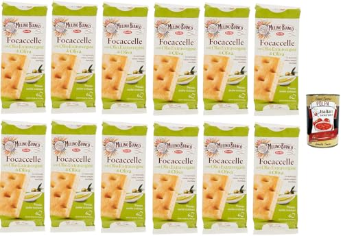 12x Mulino Bianco Focaccelle mit Olivenöl, 198g+ Italian gourmet polpa 400g von Italian Gourmet E.R.