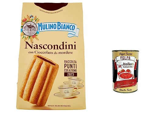 12x Mulino Bianco Nascondini Shortbread Kekse mit Schokolade zum Anbeißen biscuits cookies , 330 g + Italian gourmet polpa 400g von Italian Gourmet E.R.