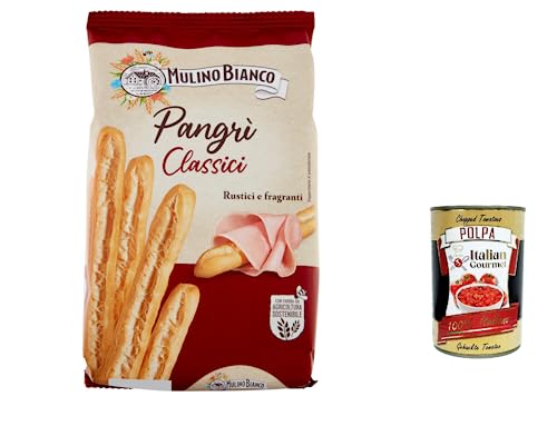 12x Mulino Bianco Pangrì Grissini Crostini mit nachhaltigem Mehl 300g + Italian gourmet polpa 400 von Italian Gourmet E.R.