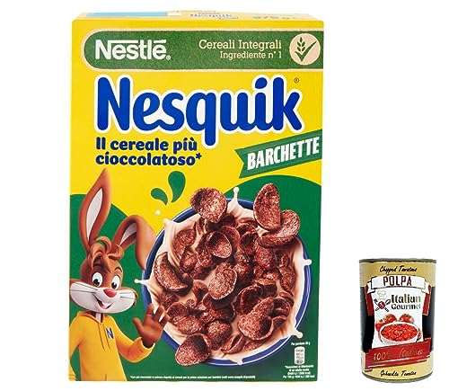 12x NESQUIK NESTLÈ Nesquik Choco Waves knuspriges Schokoladenmüsli 375 GR + italian Gourmet polpa 400g von Italian Gourmet E.R.