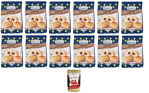 12x PASQUIER KRAPFEN Schokoladen-Haselnuss-Geschmack 270 GR+ Italian Gourmet Polpa 400g von Italian Gourmet E.R.