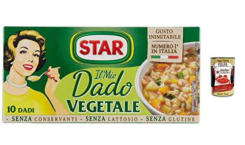 12x STAR il Mio Dado Vegetale mit 9 Gemüsesorten , ohne Konservierungsstoffe, laktosefrei und glutenfre + italian gourmet polpa 400g von Italian Gourmet E.R.