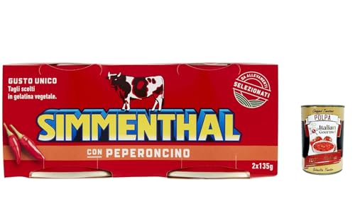 12x Simmenthal con Peperoncino Fertiggericht aus Rindfleisch in Gemüsegelee Dosenfleisch mit Chili ( 2 x 135g ) + Italian Gourmet polpa 400g von Italian Gourmet E.R.