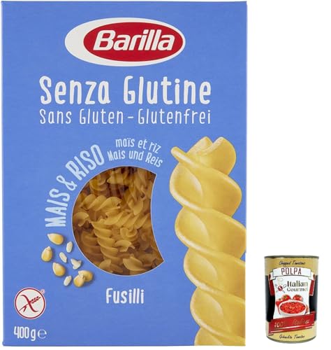 20x Barilla Fusilli 400g senza Glutine Glutenfrei pasta nudeln aus Reis und Mais + Italian Gourmet polpa 400g von Italian Gourmet E.R.