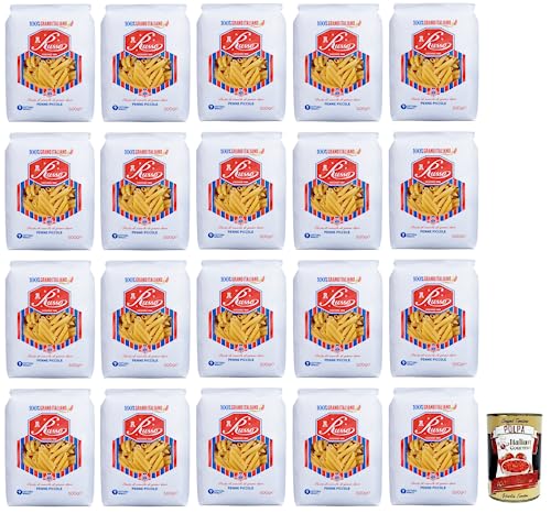 20x Russo Penne Piccole N°12 Hartweizengrieß Pasta,100% Italienischer Weizen,500g-Packung + Italian Gourmet Polpa di Pomodoro 400g Dose von Italian Gourmet E.R.