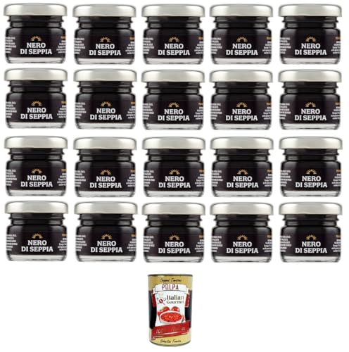 20x SMERALDA Nero di Seppia Tintenfisch-Tinte 20gr + Italian Gourmet polpa 400g von Italian Gourmet E.R.