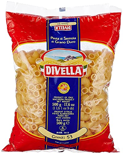 24x Divella Gomiti N. 53 Hartweizengrieß Pasta Italienische Nudeln 500g Packung + Italian Gourmet Polpa di Pomodoro 400g Dose von Italian Gourmet E.R.