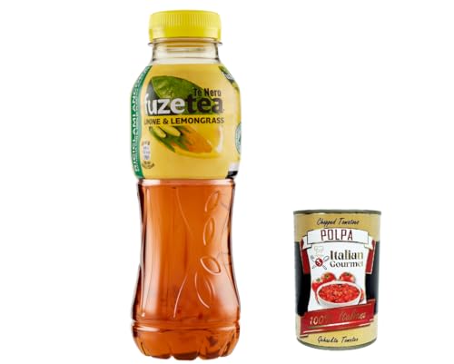 24x FUZE TEA, Schwarzer Tee, Zitrone mit einer Notiz von Lemongrass Pet 400ml, lemon ice tea + Italian Gourmet polpa 400g von Italian Gourmet E.R.