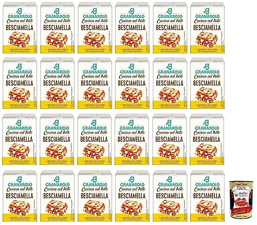 24x Granarolo Besciamella,UHT-Béchamel Sahne zum Kochen,Langanhaltende,Weich und Ohne Klümpchen,200ml + Italian Gourmet Polpa di Pomodoro 400g Dose von Italian Gourmet E.R.