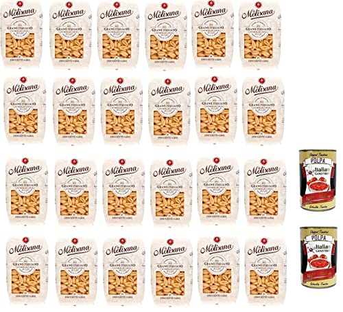 24x La Molisana Gnocchetti Sardi N.27 Pasta Lenta Lavorazione Teigwaren aus Hartweizengrieß Bronze-Zeichnung 500g + 2x Italian Gourmet Polpa von Italian Gourmet E.R.