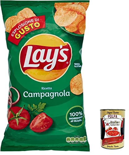 24x Lay's Campagnola Chips Patatine Kartoffelchips gesalzen 133g Kartoffel chips + Italian Gourmet Polpa 400g von Italian Gourmet E.R.