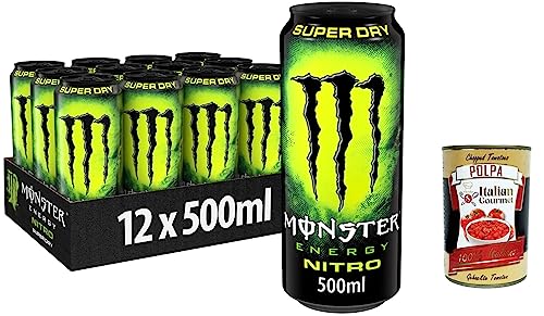 24x Monster Energy Nitro Super Dry - koffeinhaltiger Energy Drink mit fruchtigem Geschmack 500ml + Italian gourmet polpa 400g von Italian Gourmet E.R.