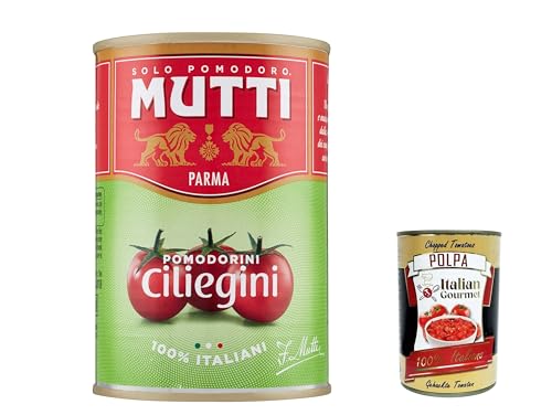 24x Mutti Pomodorini ciliegini Kirschtomaten Tomaten sauce 100% Italienisch 400g + Italian Gourmet polpa 400 von Italian Gourmet E.R.