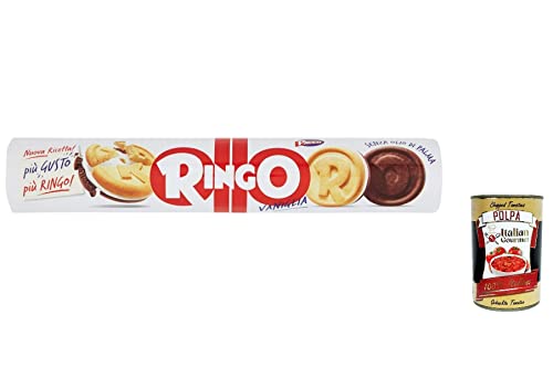 24x Pavesi Ringo Kekse kekse mit Vanille 165 g cookies italien biscuits snack + Italian gourmet polpa 400g von Italian Gourmet E.R.