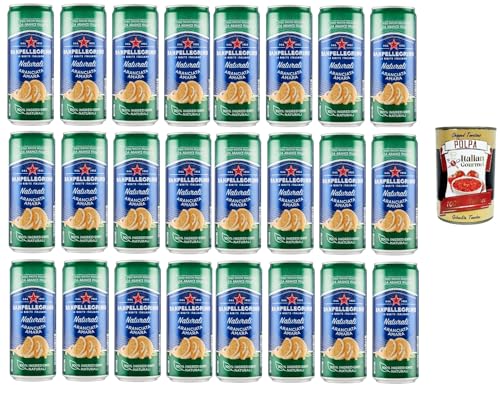 24x SanPellegrino Aranciata Amara Lemonade Orange 'Bitteroange', 330 ml + Italian Gourmet polpa 400g von Italian Gourmet E.R.