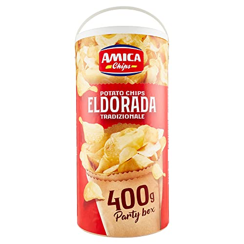 3x Amica Chips Eldorada Classica Chips Kartoffelchips gesalzen 400g Kartoffel von Italian Gourmet E.R.