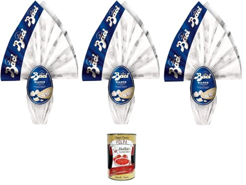 3x BACI PERUGINA Osterei aus weißer Schokolade, mit Überraschung 265G+ Italian Gourmet polpa 400g von Italian Gourmet E.R.