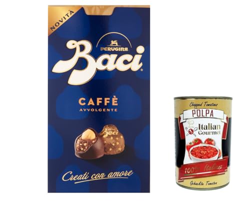 3x Baci Perugina Caffe', Schokolade dunkle Pralinen mit Kaffeegeschmack, 200 g Box gefüllt + Italian Gourmet polpa 400g von Italian Gourmet E.R.