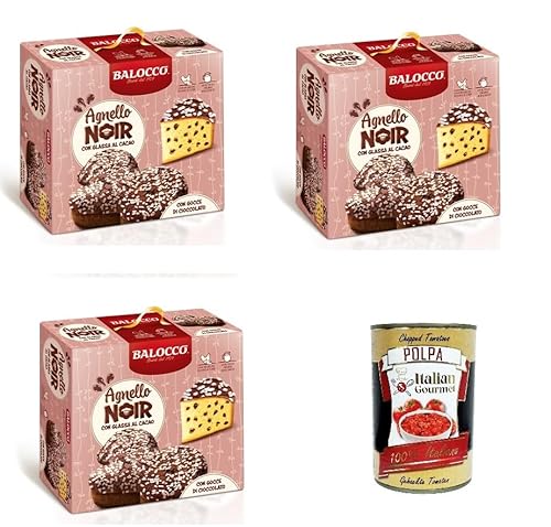 3x Balocco Agnello Noir mit Kakaoglasur 750g+ Italian Gourmet polpa 400g von Italian Gourmet E.R.