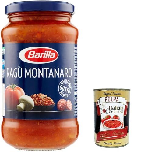 3x Ragù Montanaro pastasauce tomatensauce mit Wurst und Pilze 400g aus italien + Italian Gourmet polpa 400g von Italian Gourmet E.R.