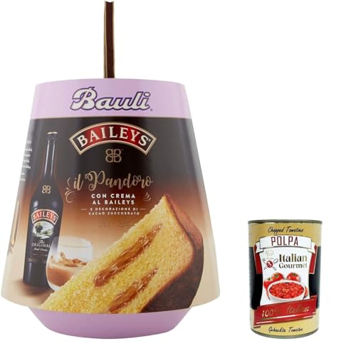 3x Bauli Il Pandoro Baileys mit Sahne Baileys verziert mit gesüßtem Kakao 750g + Italian gourmet polpa 400g von Italian Gourmet E.R.